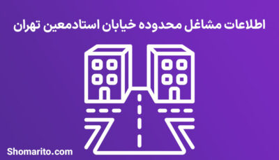 اطلاعات مشاغل محدوده خیابان استادمعین تهران